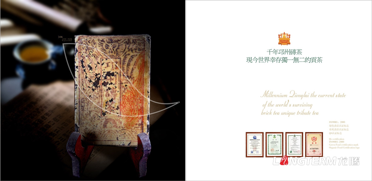 文君茶品牌形象宣傳畫冊設計|四川邛崍茶葉集團公司形象宣傳冊設計|名牌茶葉貢茶產品宣傳物料設計