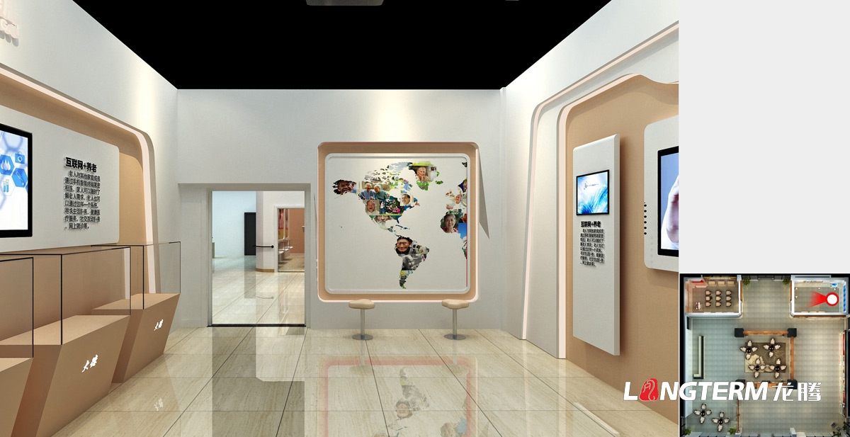華孝大德療養院展廳及文化設計_養老機構大廳及孝文化展示設計