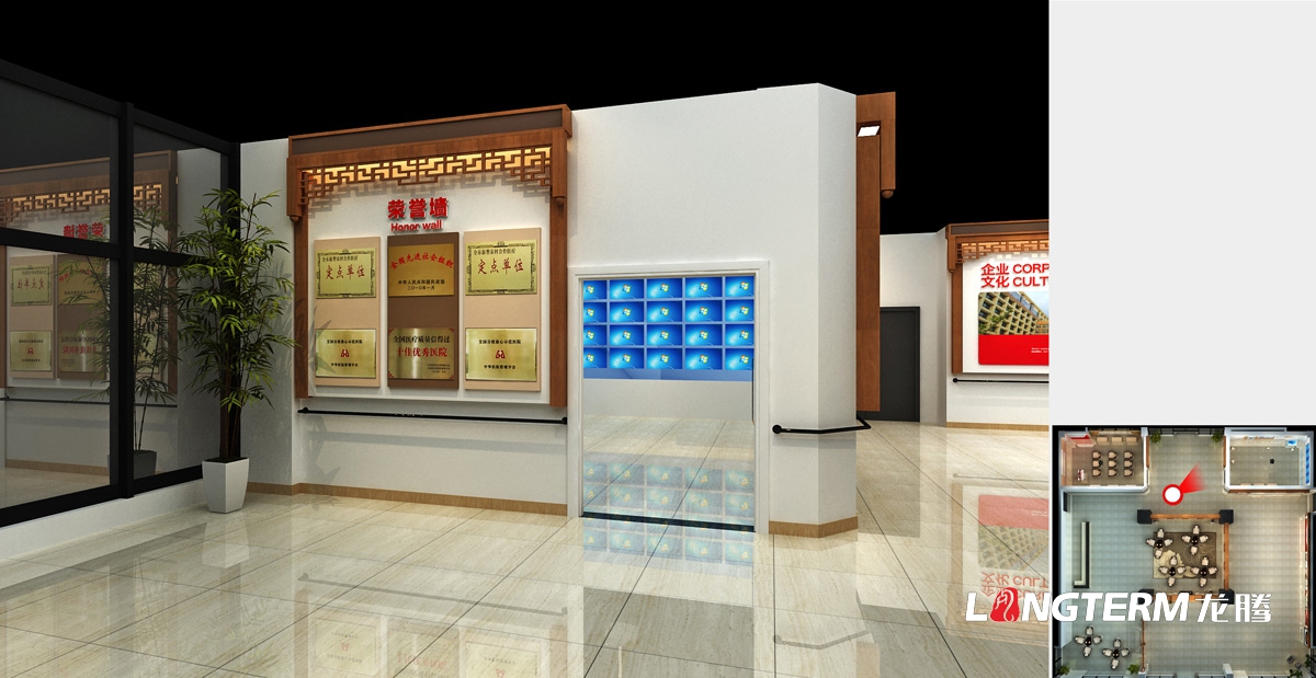 華孝大德療養院展廳及文化設計_養老機構大廳及孝文化展示設計