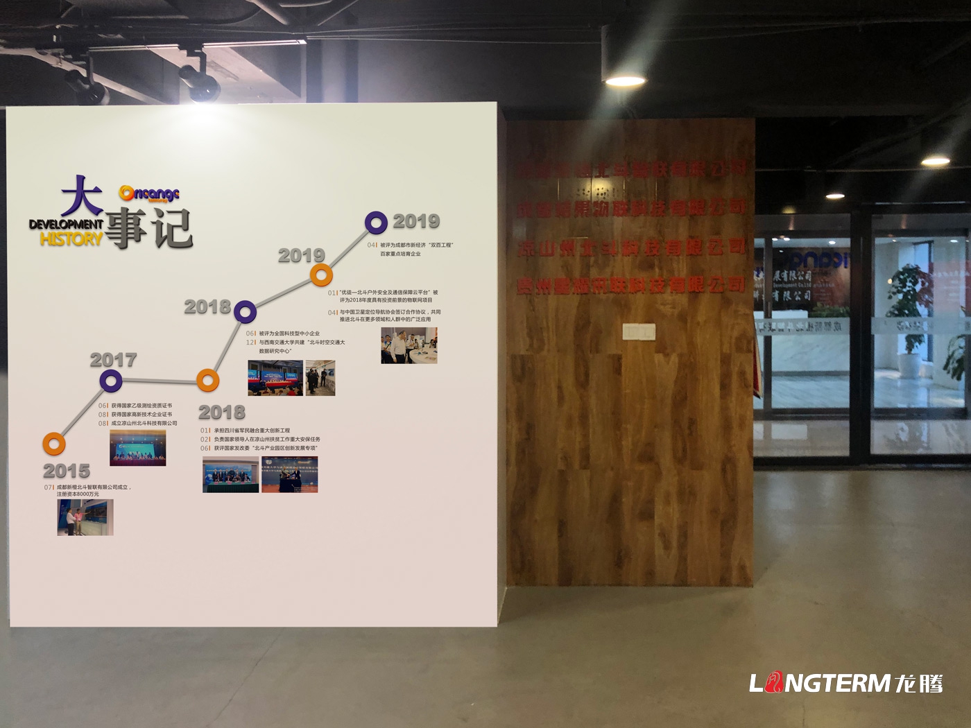 成都新橙北斗智聯有限公司企業文化墻設計
